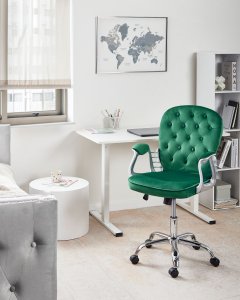 Krzesło biurowe Obrotowy PRINCESS Welur Zielony 2