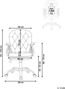 Krzesło biurowe Obrotowy PRINCESS Welur Zielony 3