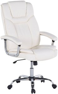 Krzesło biurowe Beliani Fotel biurowy regulowany beżowy ADVANCE 2