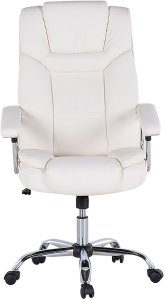 Krzesło biurowe Beliani Fotel biurowy regulowany beżowy ADVANCE 4