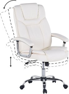 Krzesło biurowe Beliani Fotel biurowy regulowany beżowy ADVANCE 7