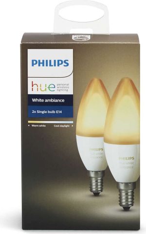Philips Hue White ambiance, podwójne opakowanie, E14, EU 4