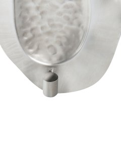 Beliani Świecznik wiszący PENICHE Metal 60 cm Srebrny 8