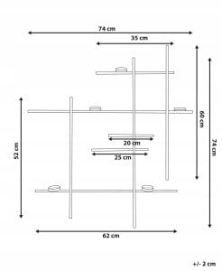 Świecznik wiszący PORTO 74 cm Czarny 2