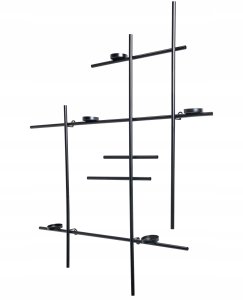 Świecznik wiszący PORTO 74 cm Czarny 3