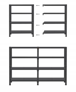Regał magazynowy FIUGGI Metal 200 cm 60 cm Czarny 8