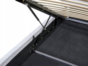 Łóżko z pojemnikiem BLAGNAC 180 x 200 cm Jasnoszary 9