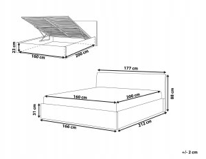 Łóżko z pojemnikiem Boucle ORBEY 160 x 200 cm Brązowy 3