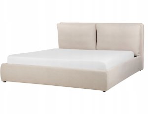 Łóżko z pojemnikiem BAJONNA 180 x 200 cm Jasnobeżowy 4