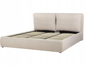 Łóżko z pojemnikiem BAJONNA 180 x 200 cm Jasnobeżowy 6