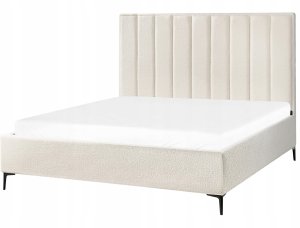 Łóżko z pojemnikiem Boucle SEZANNE 180 x 200 cm Złamana biel 5