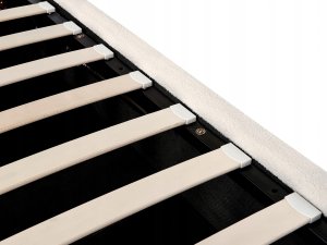 Łóżko z pojemnikiem Boucle SEZANNE 180 x 200 cm Złamana biel 10