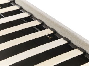 Łóżko z pojemnikiem DINAN 140 x 200 cm Jasnobeżowy 7