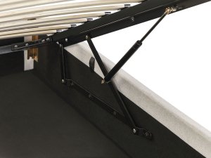 Łóżko z pojemnikiem DINAN 140 x 200 cm Jasnobeżowy 8