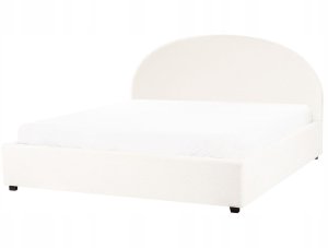 Łóżko z pojemnikiem Boucle VAUCLUSE 180 x 200 cm Złamana biel 4