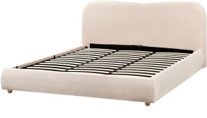 Łóżko z pojemnikiem Boucle BLAGNAC 180 x 200 cm Jasnobeżowy 5
