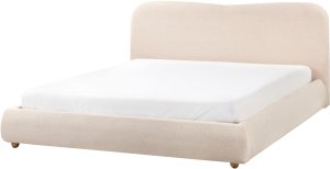 Łóżko z pojemnikiem Boucle BLAGNAC 180 x 200 cm Jasnobeżowy 6