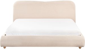 Łóżko z pojemnikiem Boucle BLAGNAC 180 x 200 cm Jasnobeżowy 7