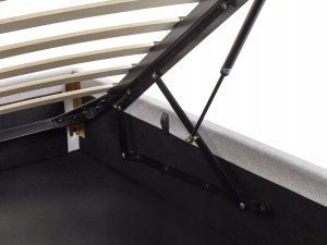 Łóżko z pojemnikiem DINAN 90 x 200 cm Jasnoszary 8