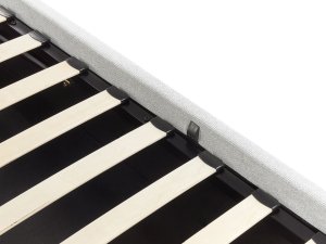 Łóżko z pojemnikiem DINAN 140 x 200 cm Jasnoszary 7