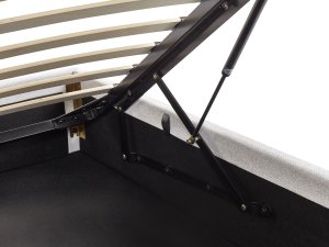 Łóżko z pojemnikiem DINAN 140 x 200 cm Jasnoszary 8