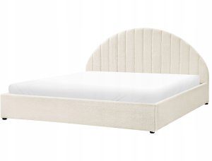 Łóżko z pojemnikiem Boucle CHADENET 180 x 200 cm Złamana biel 4
