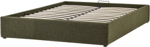 Łóżko z pojemnikiem bez zagłówka Boucle DINAN 160 x 200 cm Ciemnozielony 5
