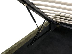 Łóżko z pojemnikiem bez zagłówka Boucle DINAN 160 x 200 cm Ciemnozielony 7