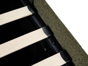Łóżko z pojemnikiem bez zagłówka Boucle DINAN 160 x 200 cm Ciemnozielony 8