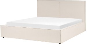 Łóżko z pojemnikiem MOISSAC 180 x 200 cm Beżowy 6