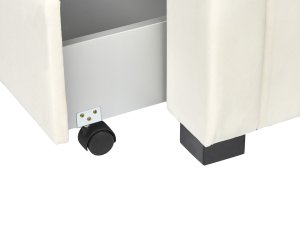 Łóżko z szufladami Welur LIEVIN 180 x 200 cm Kremowy 11