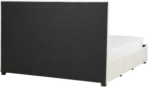 Łóżko z szufladami Welur LIEVIN 180 x 200 cm Kremowy 8