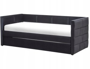 Łóżko wysuwane Welur CHAVONNE 90 x 200 cm Czarny 5