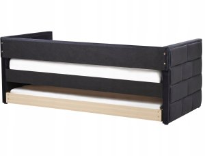 Łóżko wysuwane Welur CHAVONNE 90 x 200 cm Czarny 9