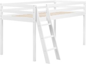 Łóżko na antresoli Drewno sosnowe ASCOUX 90 x 200 cm Biały 4