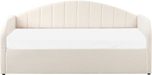 Łóżko wysuwane Boucle EYBURIE 90 x 200 cm Jasnobeżowy 5