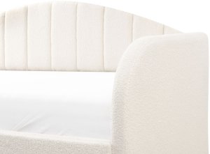 Łóżko wysuwane Boucle EYBURIE 90 x 200 cm Jasnobeżowy 8