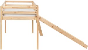 Beliani Łóżko na antresoli Drewno sosnowe STAPLE 90 x 200 cm Jasnobrązowy 7