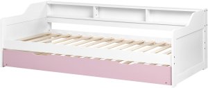 Łóżko wysuwane Drewno sosnowe EDERN 90 x 200 cm Różowy 6