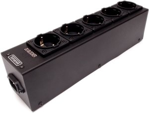 Listwa zasilająca Tomanek TAP5S+ - listwa zasilająca SLIM jednorzędowa do sprzętu audio z filtrem sieci oraz dc blockerem 5