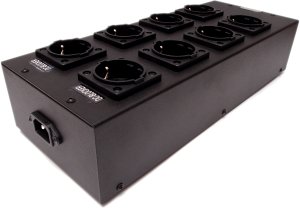 Tomanek TAP8ONV+ z DC Blockerami - listwa zasilająca do sprzętu audio z filtrem oraz dc blockerami, wyłącznikiem i woltomierzem 5