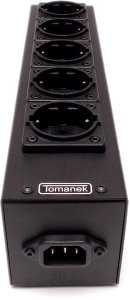 Tomanek TAP5S - listwa zasilająca SLIM jednorzędowa do sprzętu audio z filtrem sieci 7
