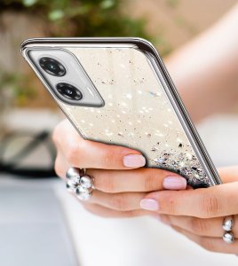 krainaGSM Etui do Motorola Moto G35 5G | ETUI BROKATOWE PLECKI + SZKŁO OCHRONNE 9H 2