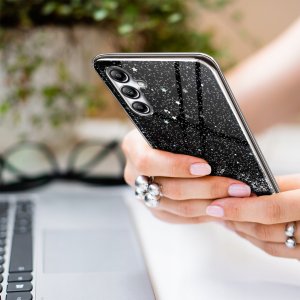 krainaGSM Etui do Samsung Galaxy M34 5G CASE BROKAT PLECKI SILICONE + SZKŁO 9H 3