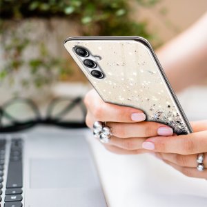 krainaGSM Etui do Samsung Galaxy M34 5G CASE BROKAT PLECKI SILICONE + SZKŁO 9H 3