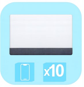 10x Rakla Do Montażu Aplikacji Folii Szkła Na Telefon Tablet Z Filcem Packa 5