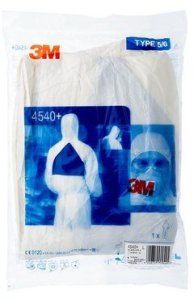 3M 4540+XL, Blue, White, XL, Radiation resistant, Splash proof, EN 1149-5 - Electrostatic Properties,? EN 1073-2 Particulate Radioactive Contamination,? EN..., Spunbond Meltblown Spunbond (SMS) 12