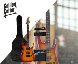 Gitara elektryczna - kompletny zestaw -Golden Guitar PSG-3 wiśnia one size 2