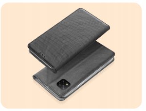ETUI Z KLAPKĄ DO XIAOMI REDMI 9C / 9C NFC CZARNE ZAMYKANE MAGNETYCZNE CASE 2