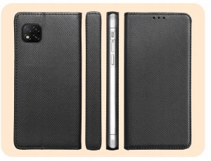 ETUI Z KLAPKĄ DO XIAOMI REDMI 9C / 9C NFC CZARNE ZAMYKANE MAGNETYCZNE CASE 5